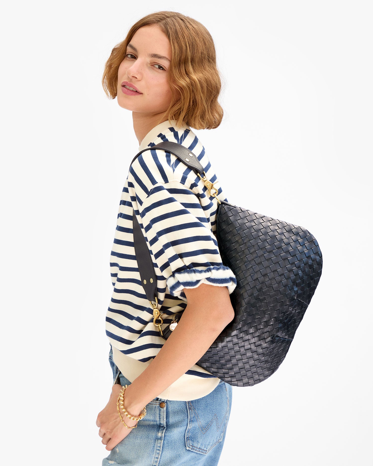 Twilight Diagonal Woven Moyen Messenger. 